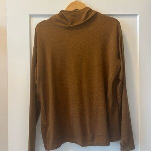 Athleta Brownish gold hooded Uptempo top